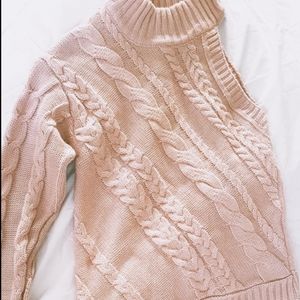 The blush love pink one sleeve knited top
